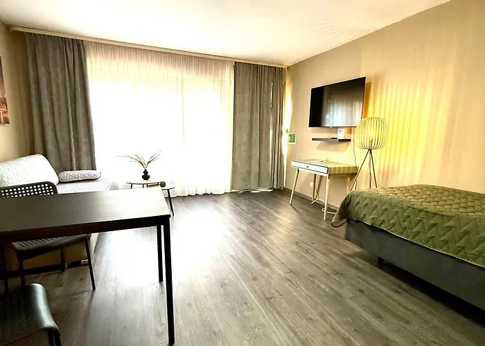 아파트 2-modernes 1-raum In Wiesbaden,ruhig Und Mit Terrasse 비스바덴